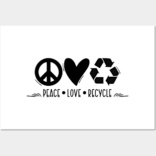 Peace Love Recycle Posters and Art